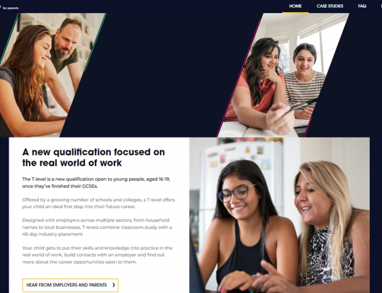 T-level web page