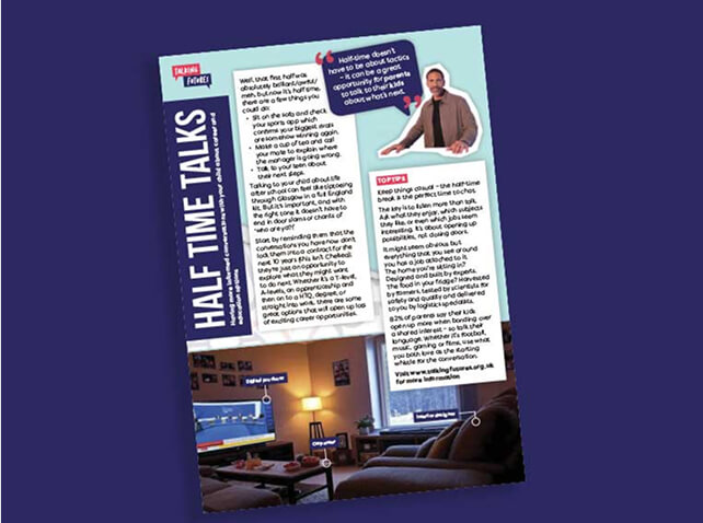 Half Time Talks leaflet